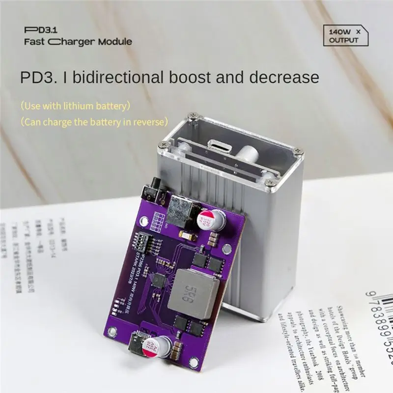 B27B PD3.1 140W Power Bank DIY Module 2S/3S/4S/5S/6S Switchable IP2366 Bidirectional Boost Li-Battery Fast Charging Module