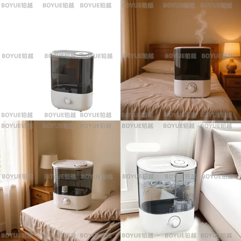 5L Ultrasonic Humidifier Double Nozzle Heavy Mist Aromatherapy Diffuser Large Capacity Air Cooler for Bedroom Home Desktop