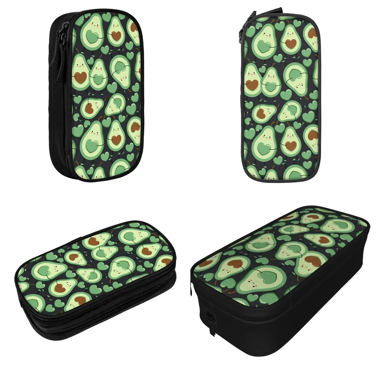 Cute Avocado Fruit Pencil Case Pencilcases Pen for Girls Boys Big Capacity Bag School Supplies Zipper Stationery