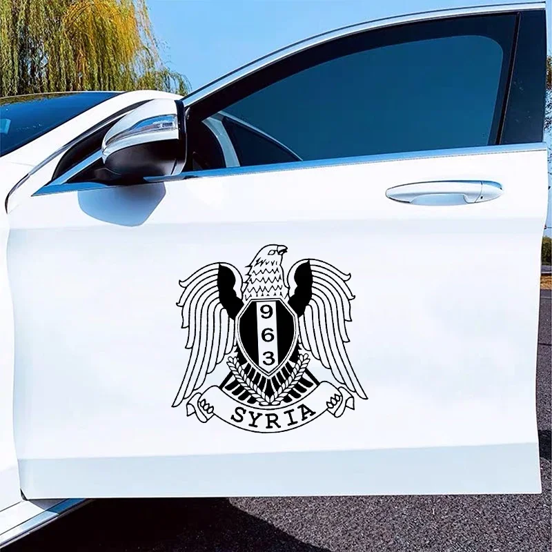 Car Sticker Vinyl Decal Coat of Arms of Syria 963 Sticker Waterproof Accessories on Bumper Rear Window Laptop