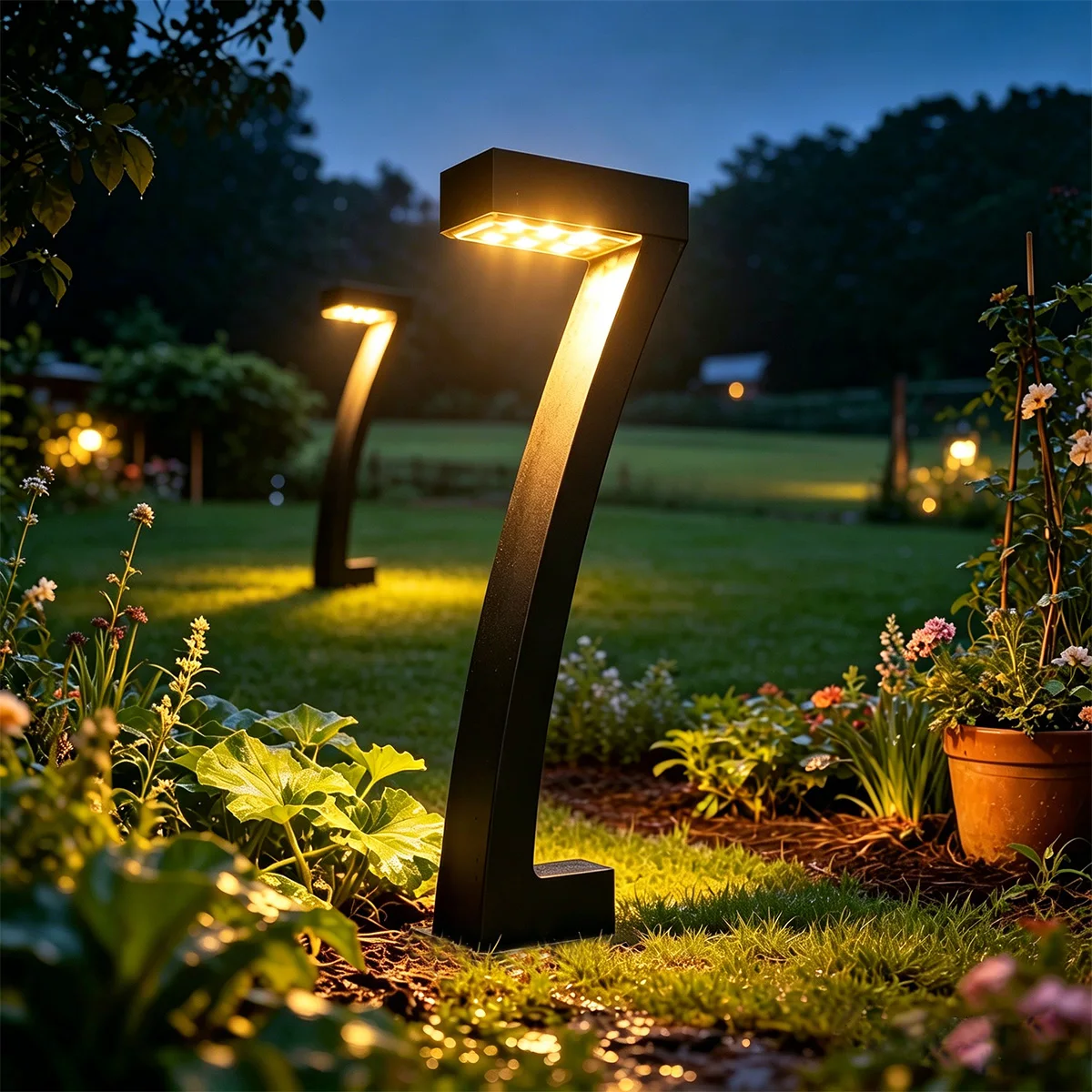 Solar Pathway Lights Waterproof Outdoor Lawn Lamp Ground Spike Light Auto On Off for Garden Yard Walkway Patio Pool Decoration