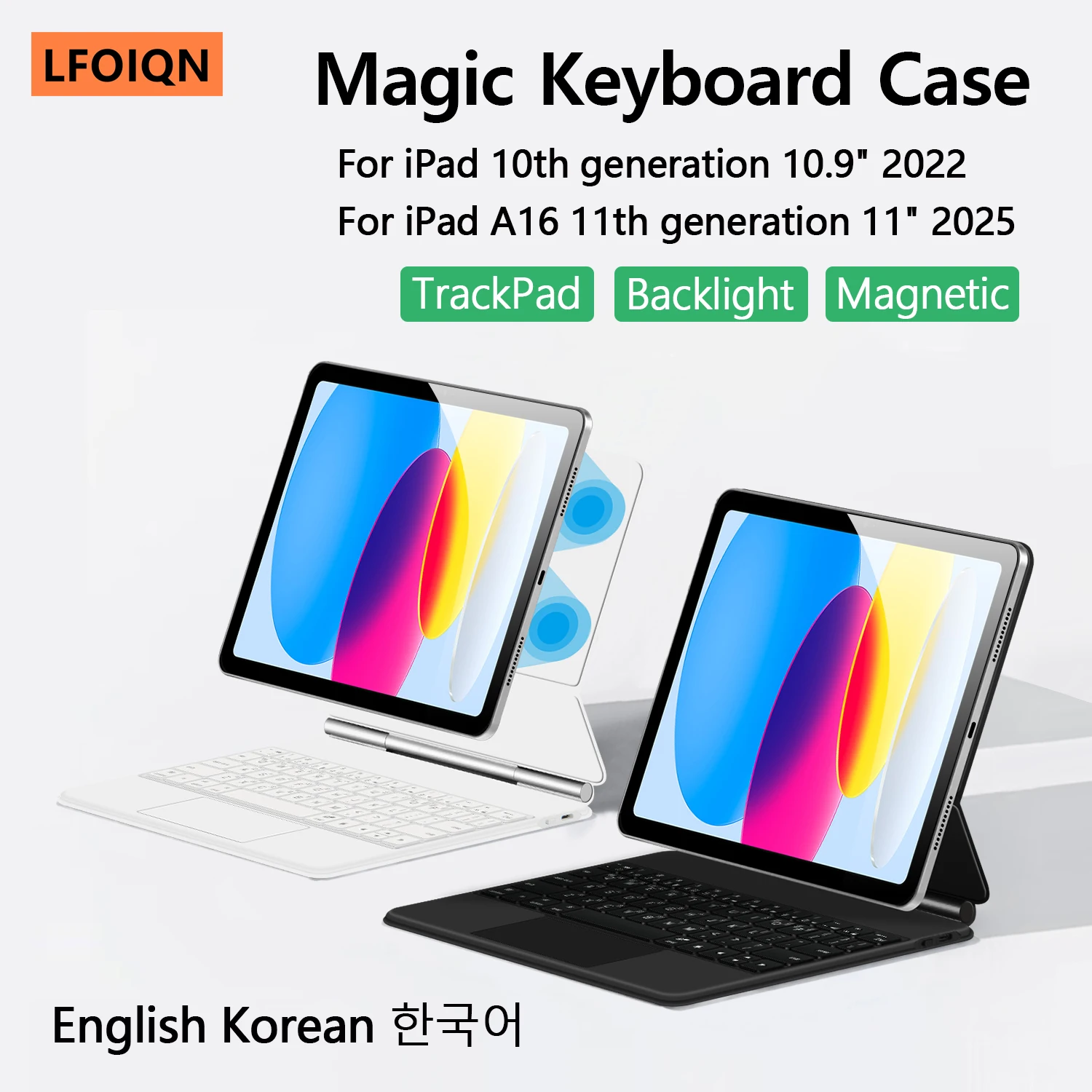 LFOIQN Smart Magic Keyboard For iPad 10th Generation 10.9