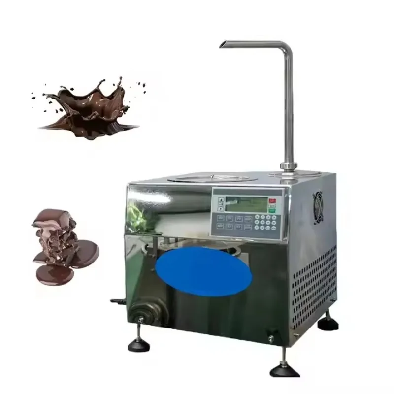 High Efficiency Automatic Commercial Chocolate Tempering and Melting Machine Strawberry Chocolate Coating Machine