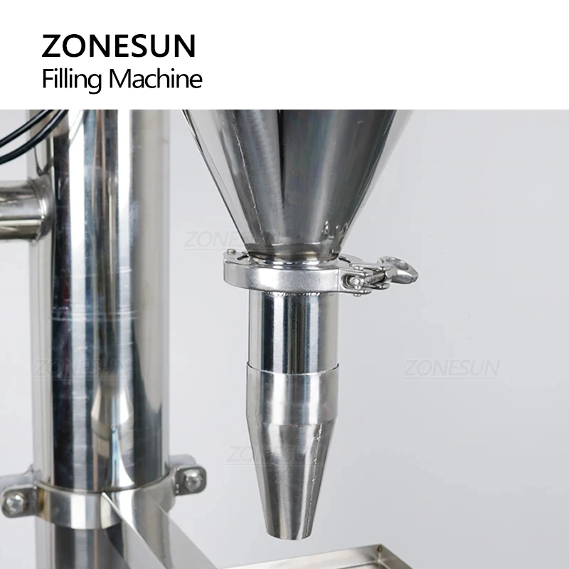 ZONESUN ZS-FM100L Semi Automatic Milk Fine Auger Seasoning Small Dry Powder Cans Bottle Filling Machine