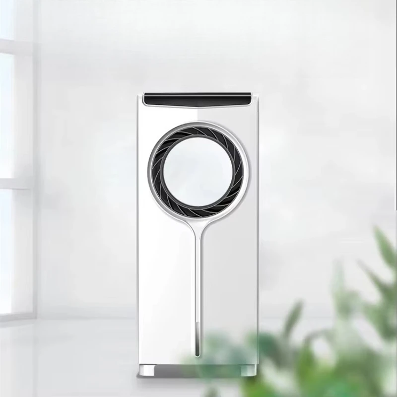 

New bladeless evaporative air cooler, portable 2-in-1 water cooling fan