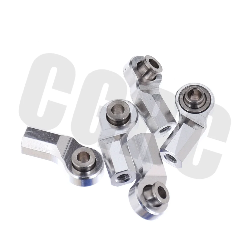 Soporte de cabeza de bola de Metal M3, extremo de varilla curva para camión sobre orugas 1/10 RC AXIAL SCX10 D90 D110 CC01, 5 uds.