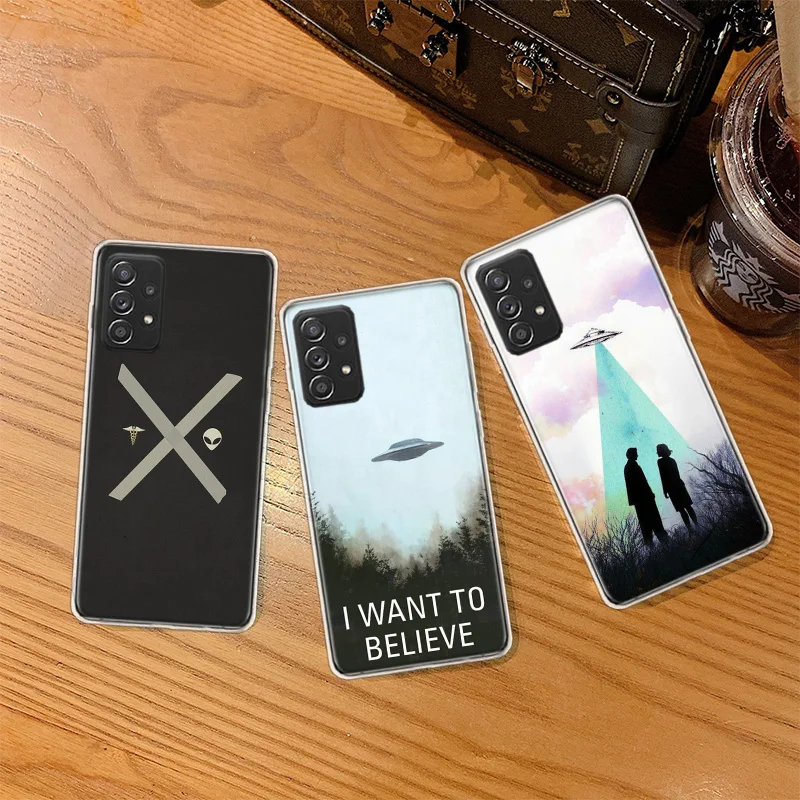 The X Files I Want to Believe Phone Case For Galaxy S23 S20 S21 FE Plus Samsung S24 S22 Ultra TPU Pattern S10 S10E S9 S8 S7 Edge