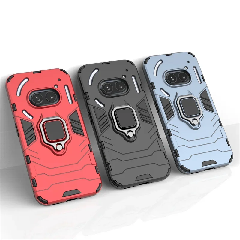 For NothingPhone2a Case Armor Metal Ring Holder Phone Case For Nothing Phone 2a 5G NothingPhone (2a) Phone2a 2 A A2 Back Cover