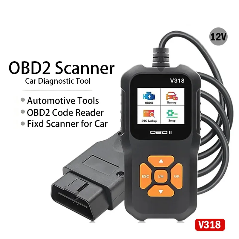 

OBD2 Scanner 2025 Vehicle Car Diagnostic Tool V318 OBD2 Car Engine Fault Code Reader Tester Car Accessories Automotive Tools