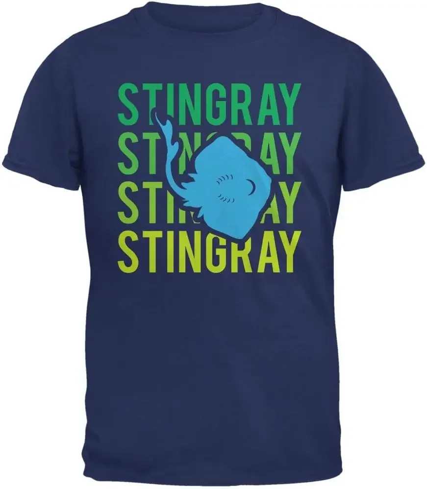 Stingray Ray Stacked Repeat Mens T Shirt Tees High Quality 100%Cotton Short Sleeve