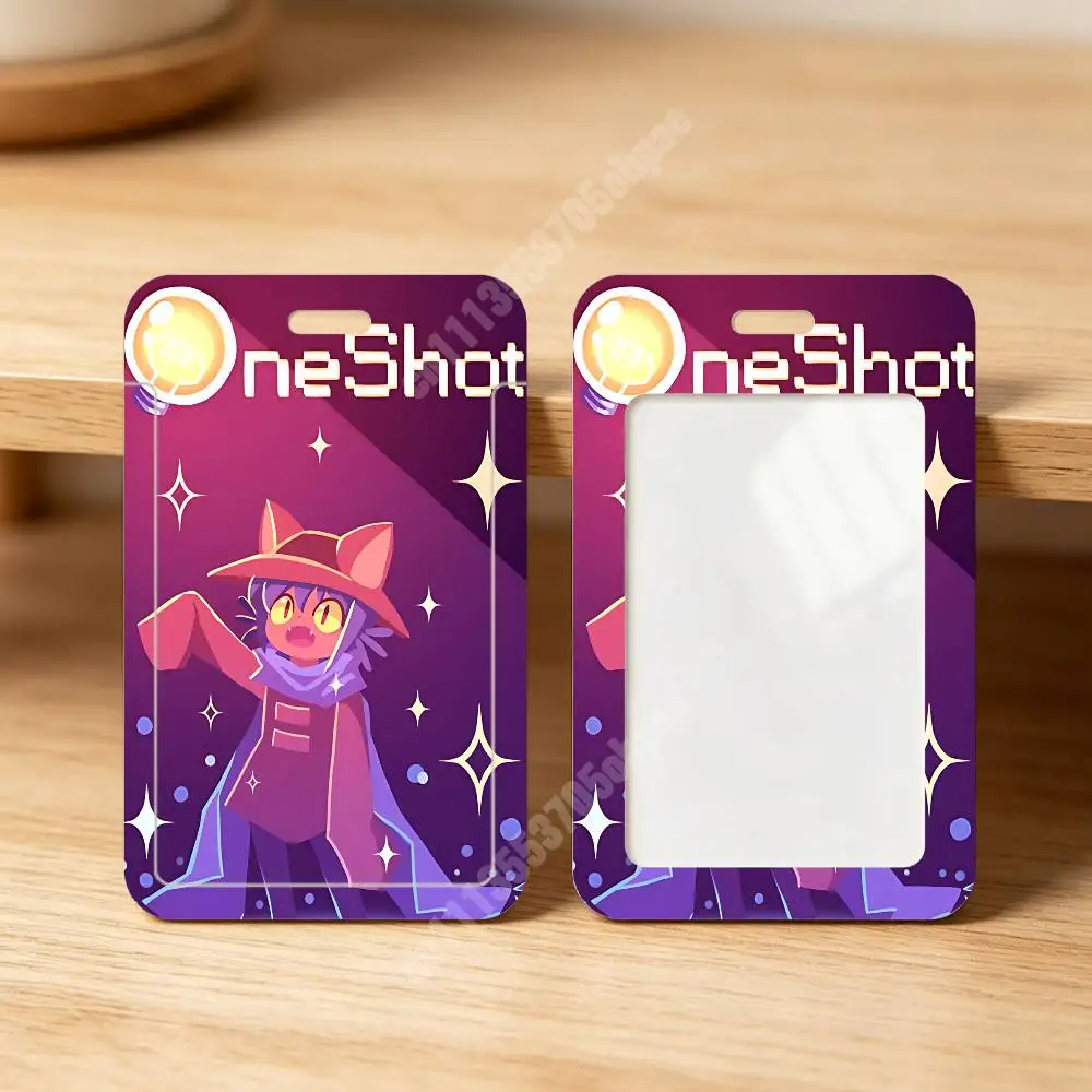 Game O-OneShot-S N-Niko Plastic Card Holder Staff ID Card Clear Transparent Campus Access Name Tag