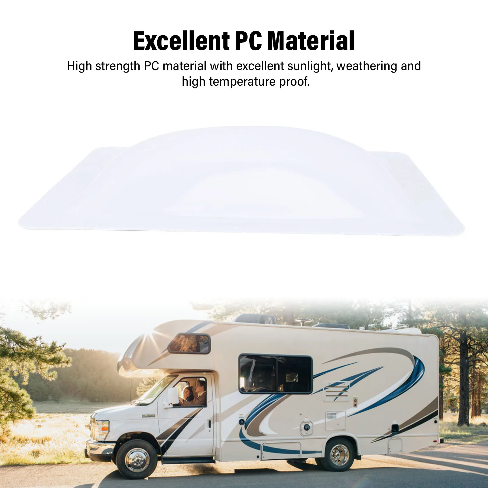 

RV Skylight Outer Dome 18x36in Rain Proof Sealing RV Shower Skylight Replacement Cover for Travel Trailer Truck