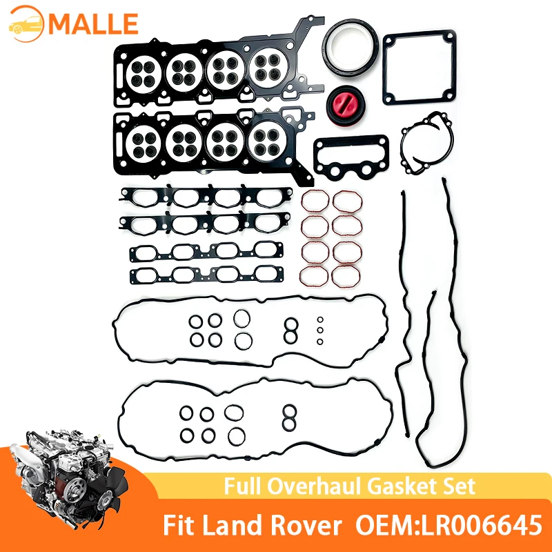 

Engine Overhaul Gasket Set Fit For Land Rover DISCOVERY L319 RANGE ROVER L322 L320 4.4T/L GAS 448PN LR006645 Car Accessories