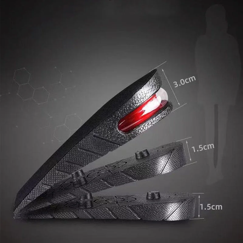 Height Increase Insoles for Men Women Heel Shoe Lift Insert Air Cushion Heightening Insoles Adjustable Shock Absorbing Foot Pad