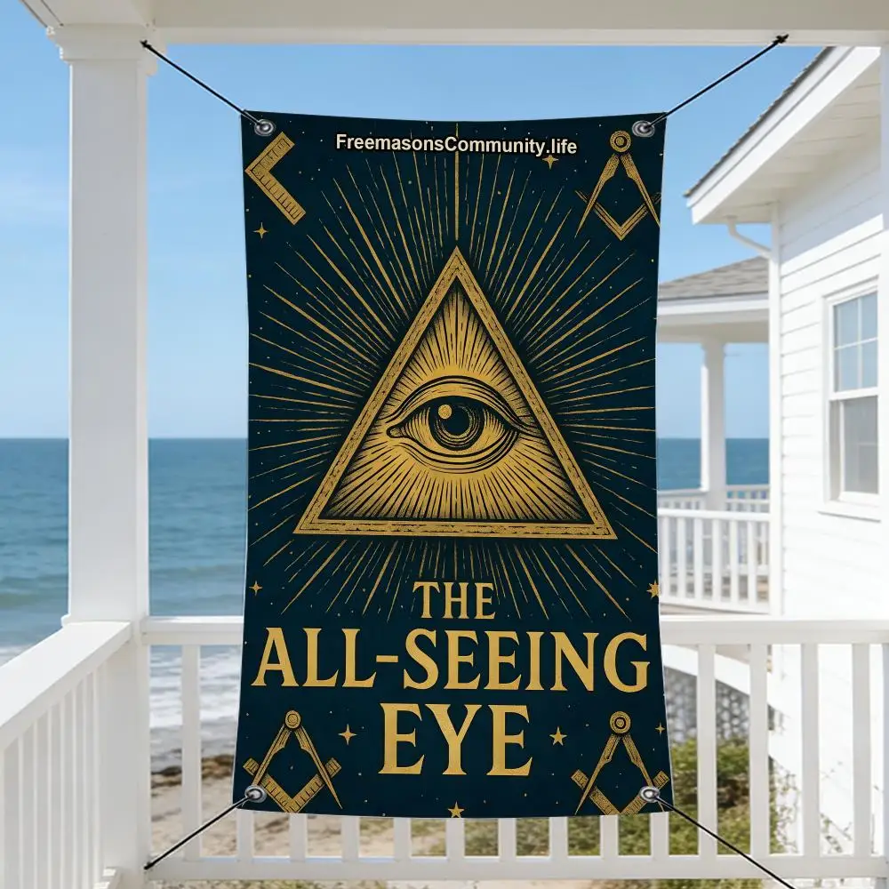 Symbol - F-Freemasons Flags Cozy Home Flag 4 Grommets Anti-Wrinkle Waterproo  Indoor