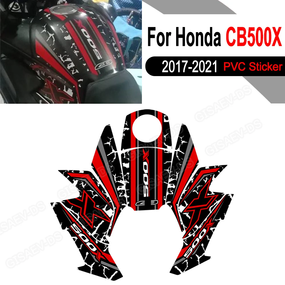 

ПВХ мотоциклетная боковая накладка на бак, противоскользящая наклейка, газовая наколенница, защитная наклейка для Honda CB500X CB 500X 2017 2018 2019 2020 2021