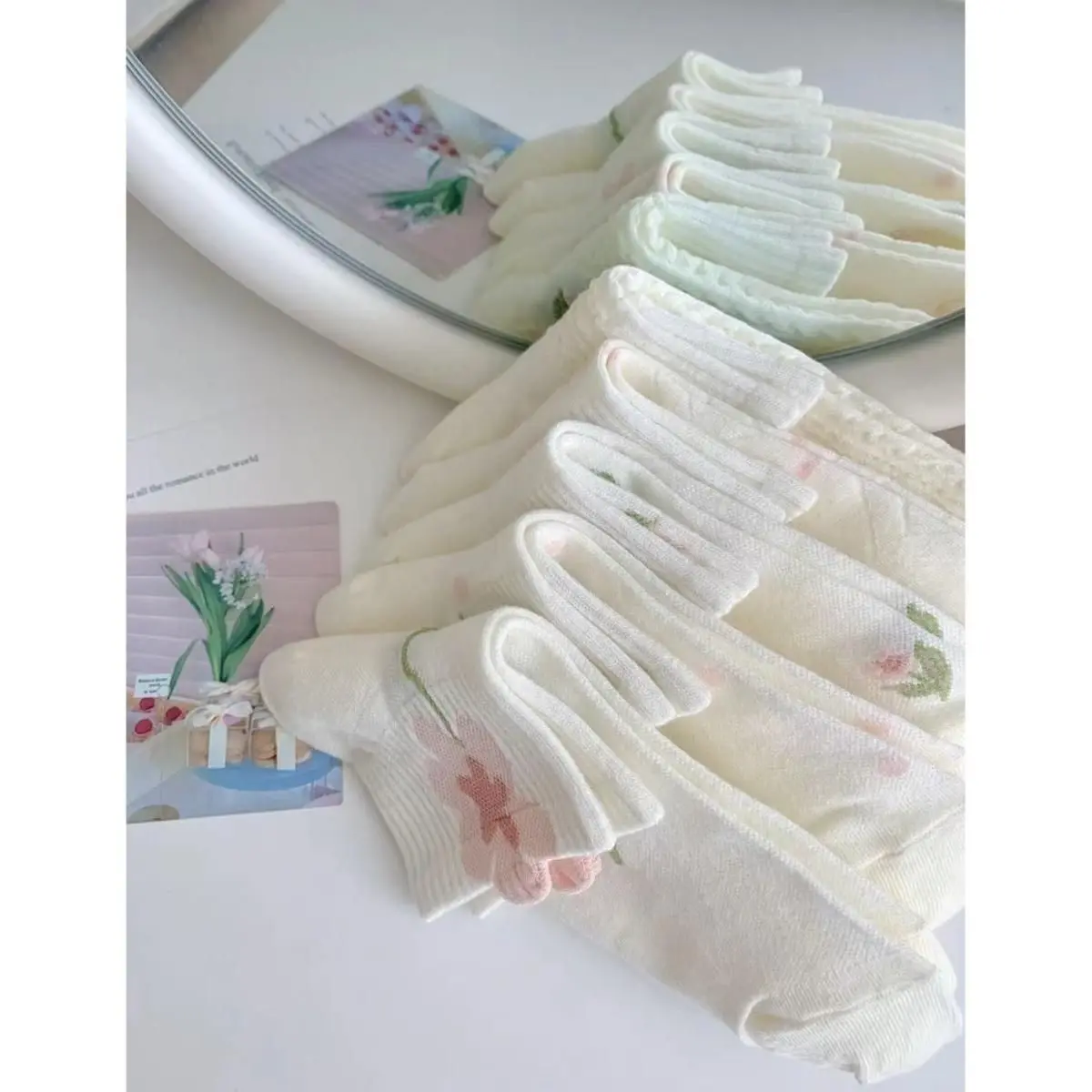 Women Summer Thin White Socks Cute Low Cut Casual Student Socks