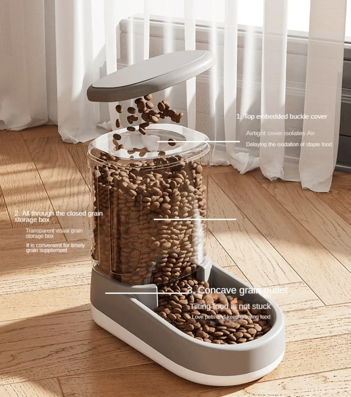 Pet Automatic Feeder Cat Food Bowl Things for Cats Puppy Bowl Feeding Watering Supplies Drinker Dog Food Storage Dispenser