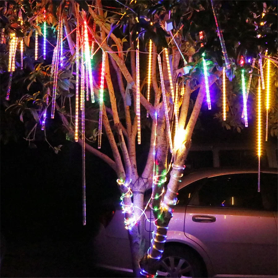 Outdoor 30/50cm führte Weihnachten Meteorsc hauer Lichterkette Lichter für Party Hochzeit Girlande Weihnachten Baum Garten Terrasse Home Dekoration