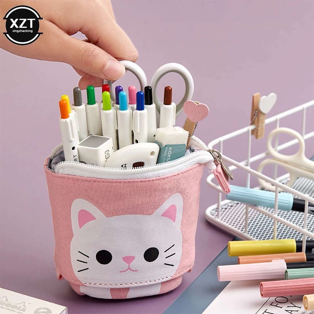 Cartoon Pencil Case Fabric Quality School Supplies Stationery School Pencil Cases Aesthetic Stationery Pencil Case For Office