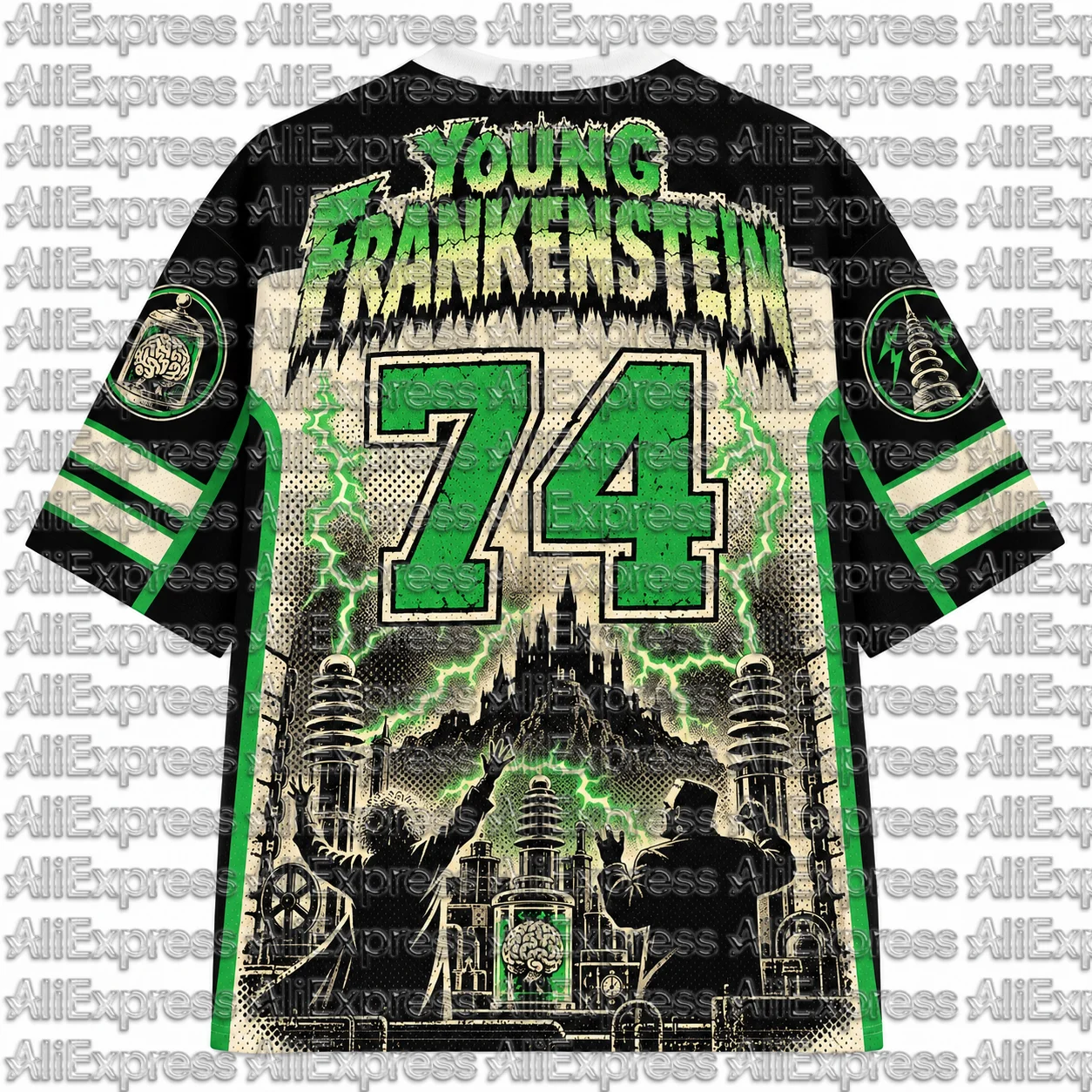 2026 Popular 80s Themed Sports Fashion Short Sleeved V-neck Mesh Streetwear Retro Band Movie Game Fan Gift T-shirt
