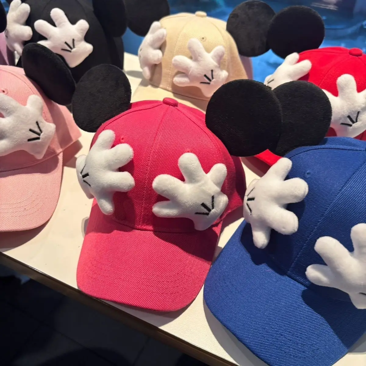 Parent-child matching set Cute Mouse ear Baseball Cap Adjustable Snapback Hat Children's Teens Adults Cartoon Sun Hat