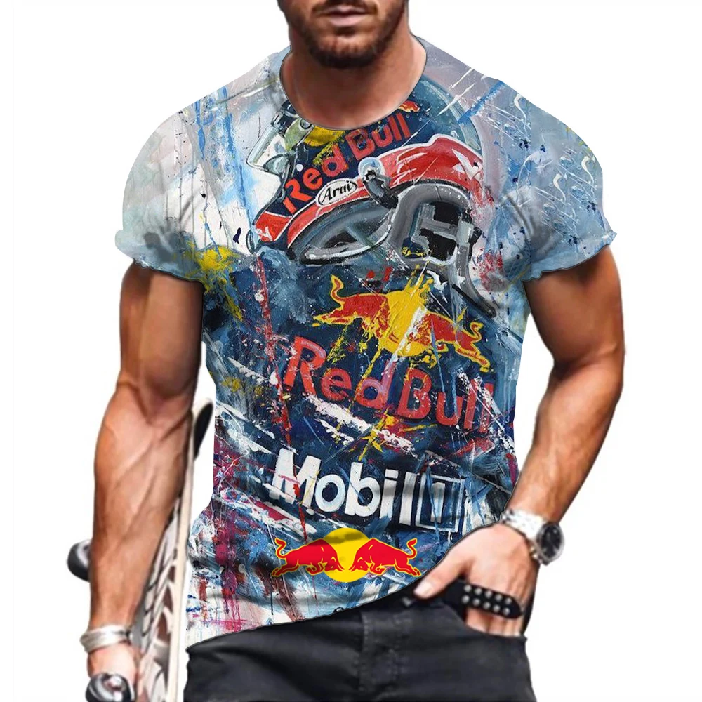 

Red Bull Racing 2025 New Athlete T-shirts Men and Women Summer Racing T-shirts Fashion Sports Quick-drying Breathable T-shirts
