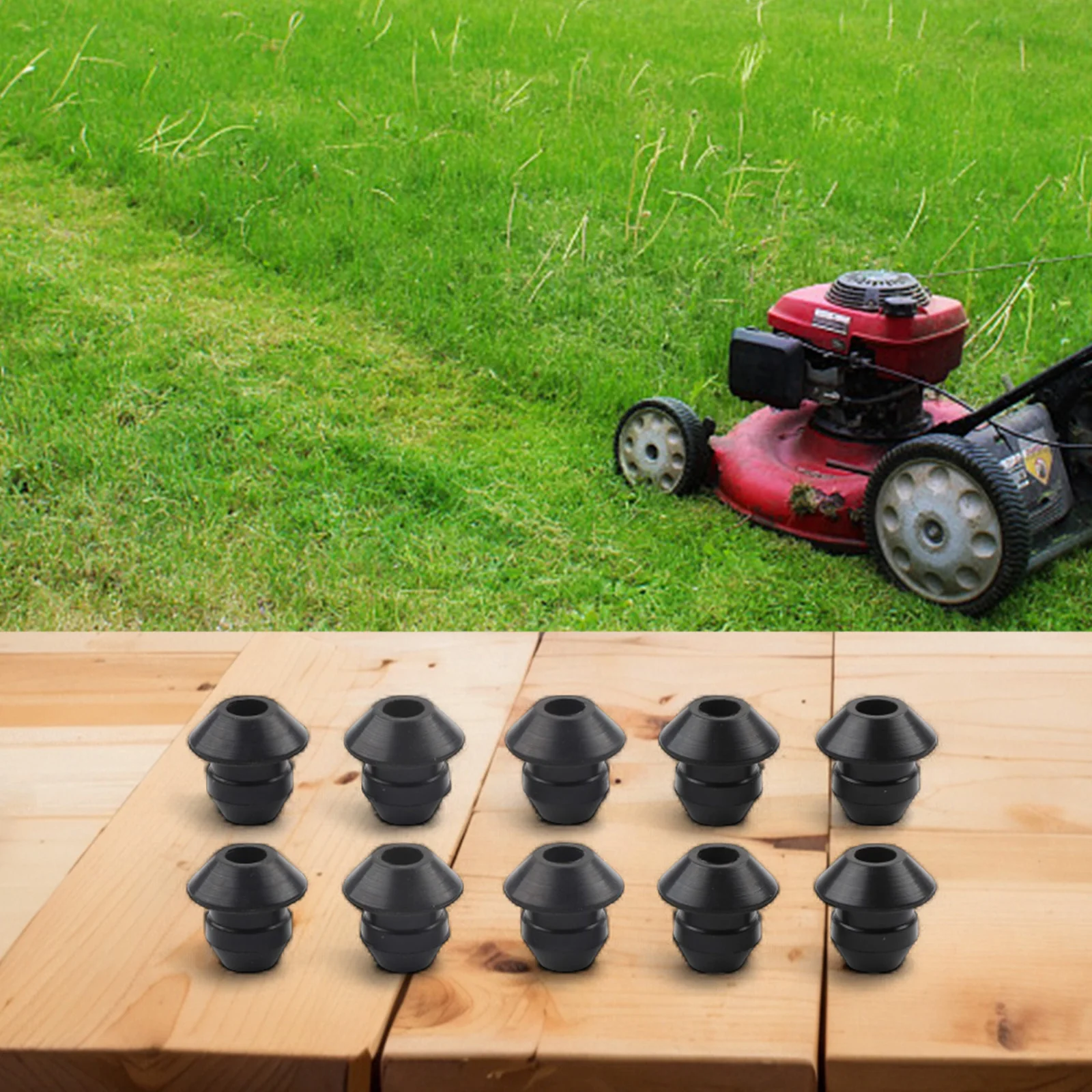 10pcs Rubber Fuel Tank Hose Grommets Lawn Mower Fuel Tank Hose Grommets 0000 989 0516 Oil Pipe Hose Washer Grommets