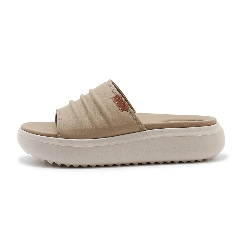 New 2025 Spring And Summer Casual Comfortable Sole Large Size Comfortable Simple Thick-Soled Sandals High Heeled Slippers Out