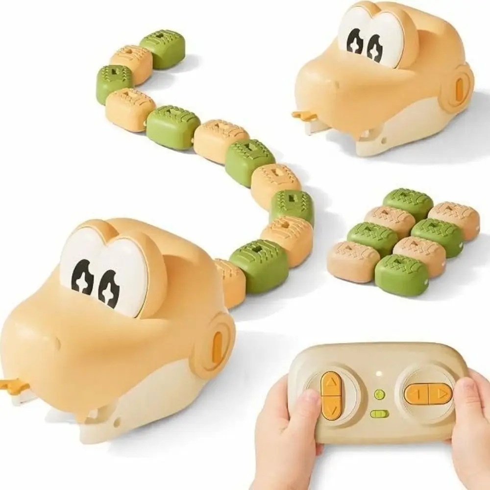 Racing Model Magnetic RC Snake Car Rechargeable Interactive Greedy Snake Car Bead Eating Desktop Remote Control Car Gift