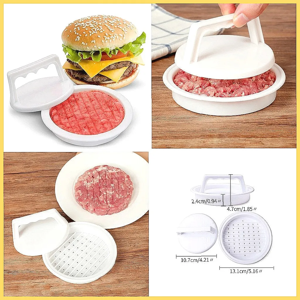 Hamburgerpresse aus Kunststoff, Patty-Former für gefüllte Burger, Grillwerkzeug für die Küche