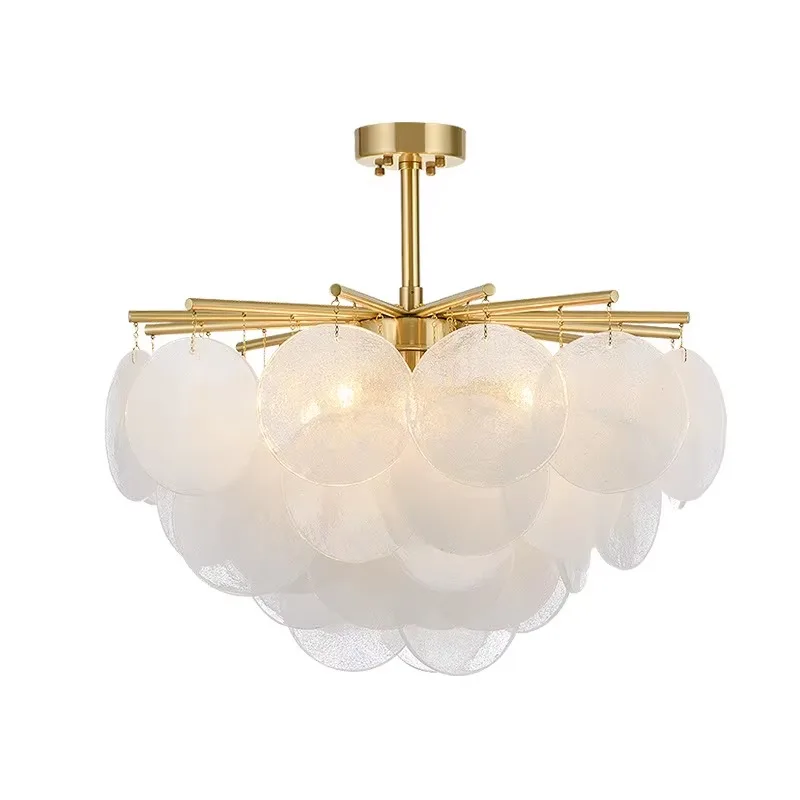 

【Fashionable】Modern Nordic Style Chandelier For Ceiling Wind Chimes Pendant Lights Glass Shell Shape Hanging Lamps Loft Room Dec