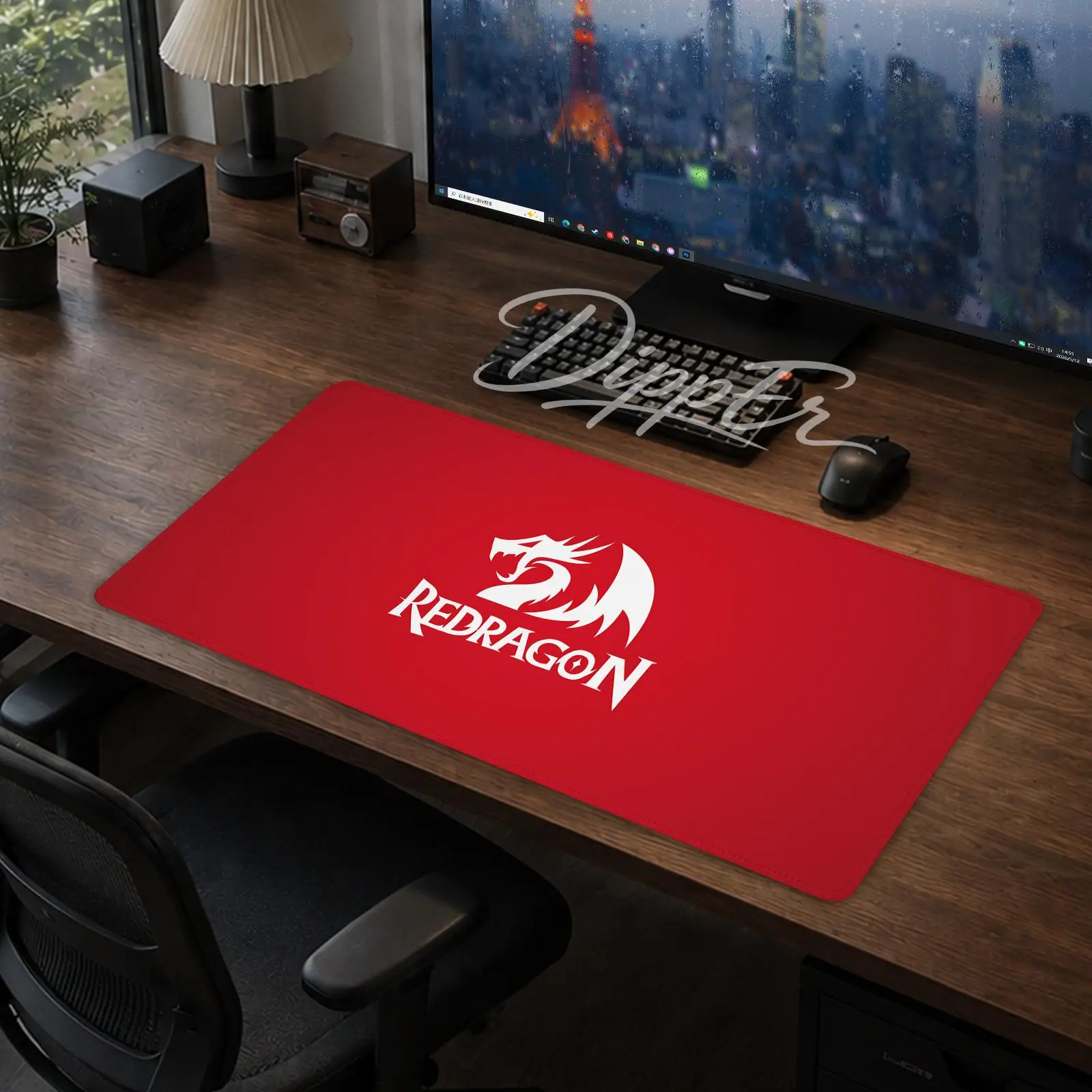 A-Redragon Mouse Pad Office Large Desk Mat Gaming Mousepad Rubber Bottom Non-Slip Cushion 900X400