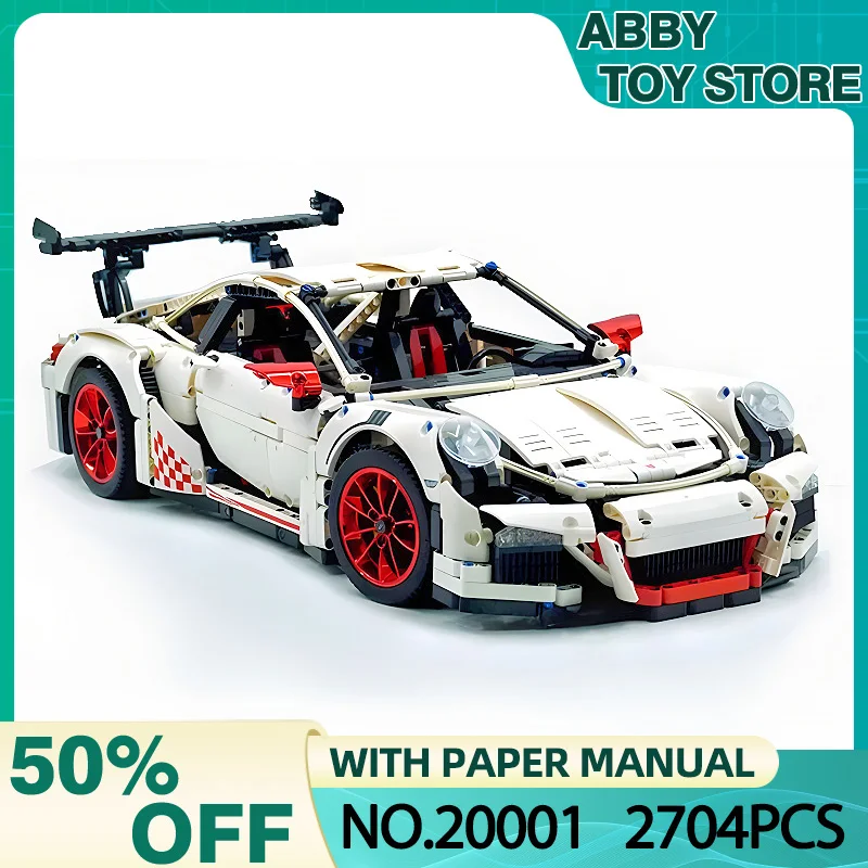 New MOC KingBlocks 20001 Compatible 42056 Sport Car Hypercar Model Building Blocks Bricks Puzzle Toy Birthday Gifts For Kids