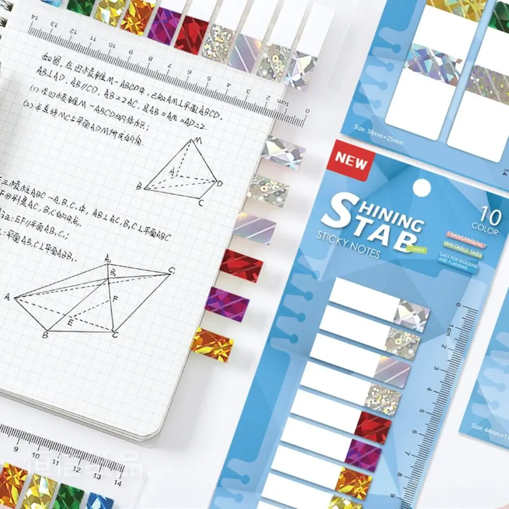 Multifunctional Keypoints Marker Index Stickers Reading Labels Bookmark Sticky Notes Bling Aesthetic Index Tabs Stationery