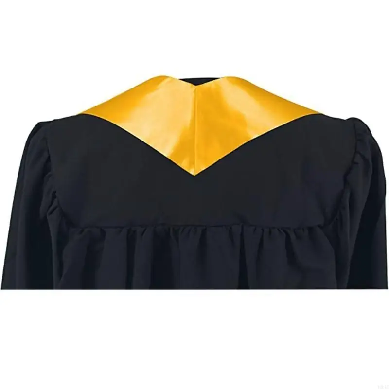 Y08C Graduation Plain Graduation Stole Angulado Teens College Cerimônia Cenário cerimônia