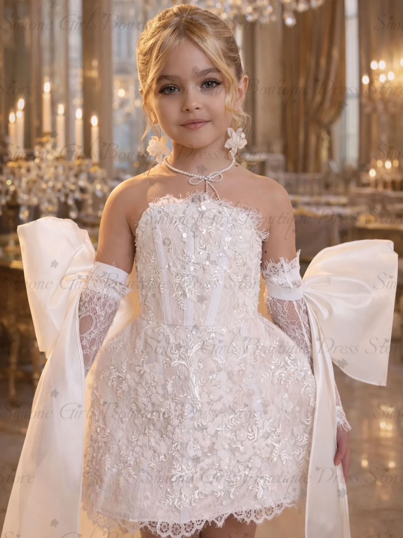 Sweet Baby Girl Flower Girl Dress for Weddings A-Line Midi Sparkling Tulle with Flower Girl Dresses Customized Gril Party Gown image 3