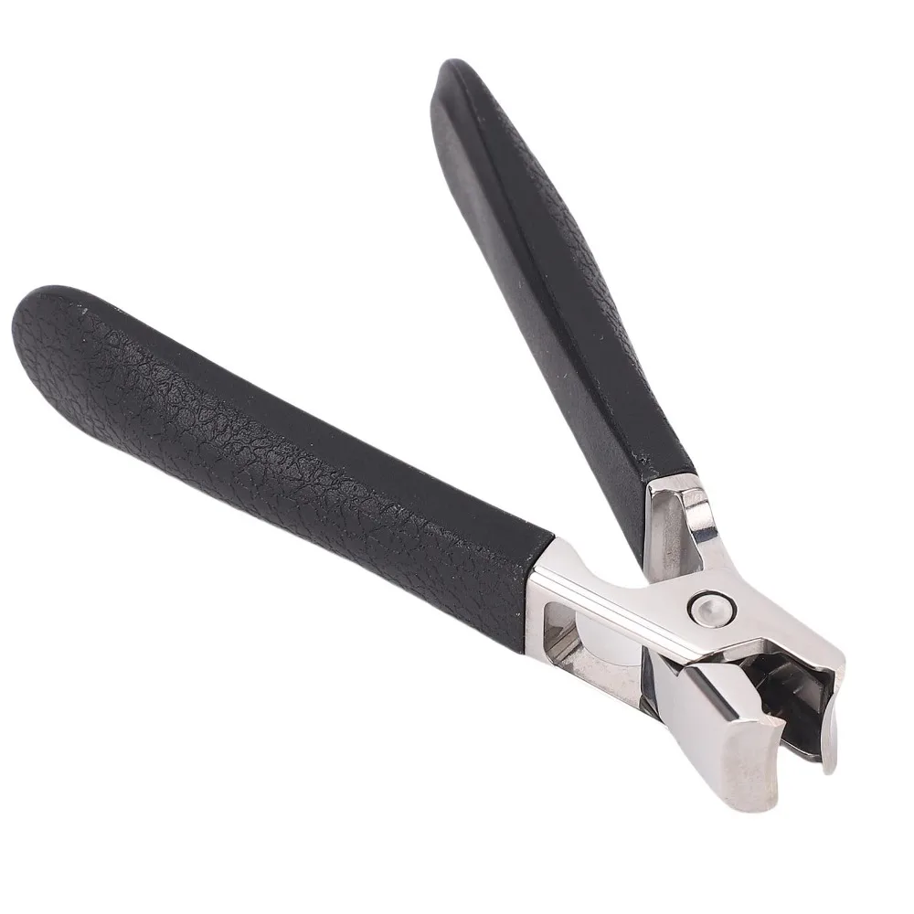 Wide Jaw Opening Wide Jaw Nail Clipper Sharpened Scissor Cutters Anti-Splash Cover Finger Nail Clipper Large Size Black