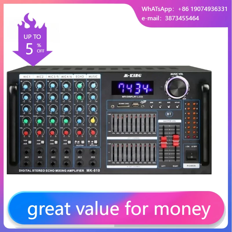 

High Power Amplifier Hf Power Dj Music Amplifier Radio With MIC USB FM