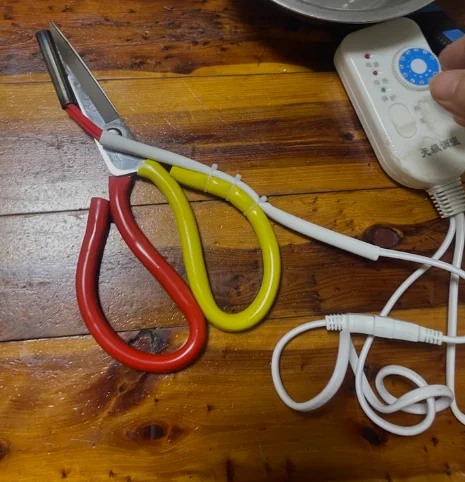 Electric Heating Tube Trimmer with Adjustable Temperature for Sewing Cutting Weaving Fabric Plastic Handheld Tool