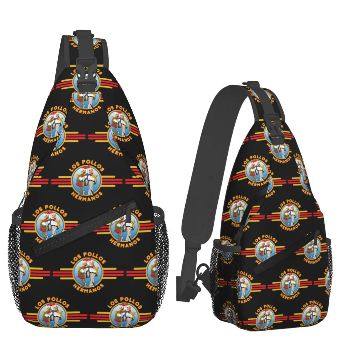 

Los Pollos Hermanos Chest Bag Men Sling Crossbody Backpack Chest Bag Traveling Hiking Daypack Shoulder Bag