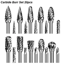 Carbide Burr Set Die Grinder Rotary Tool Rasp for Dremel Wood Carving Bits Metal Grinding Engraving Cutting Trimming Porting