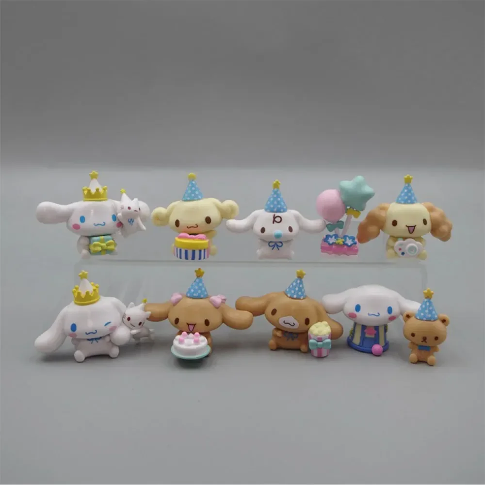 Gâteau d'anniversaire Cinnamoroll pour enfants, figurine d'anime Sanurgente, jouets Kawaii, cadeaux de décoration, fête d'anniversaire, cadeau de Noël