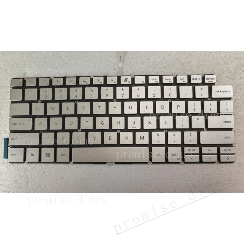 Nuevo teclado retroiluminado plateado para Dell Latitude 3301 3410 E3301 P114G P120G US