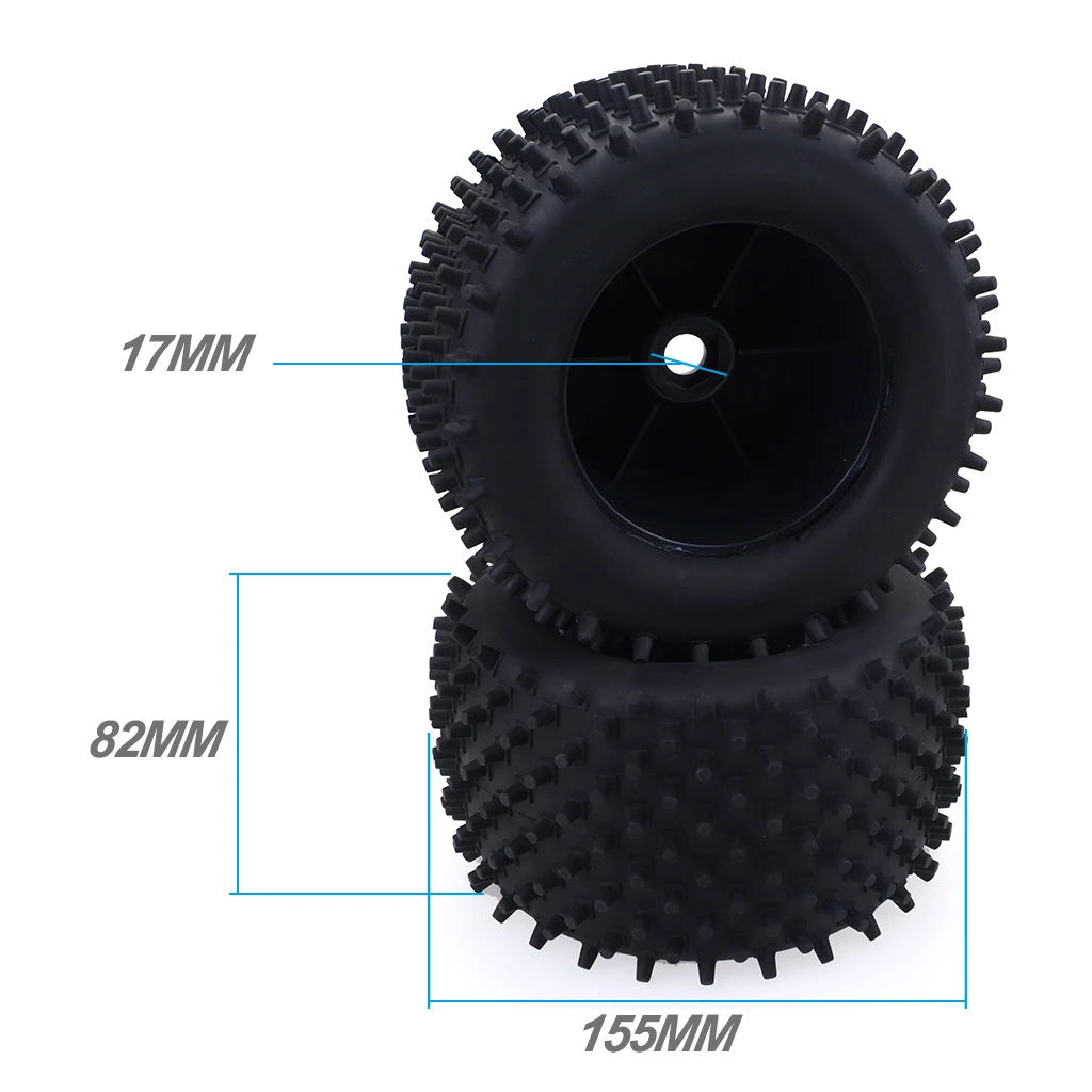 ZD Racing 2PCS 1/8 Wheels Tires 155mm Diameter 17mm Hex Hub For 1/8 RC Car Monster Truck Upgrade Parts