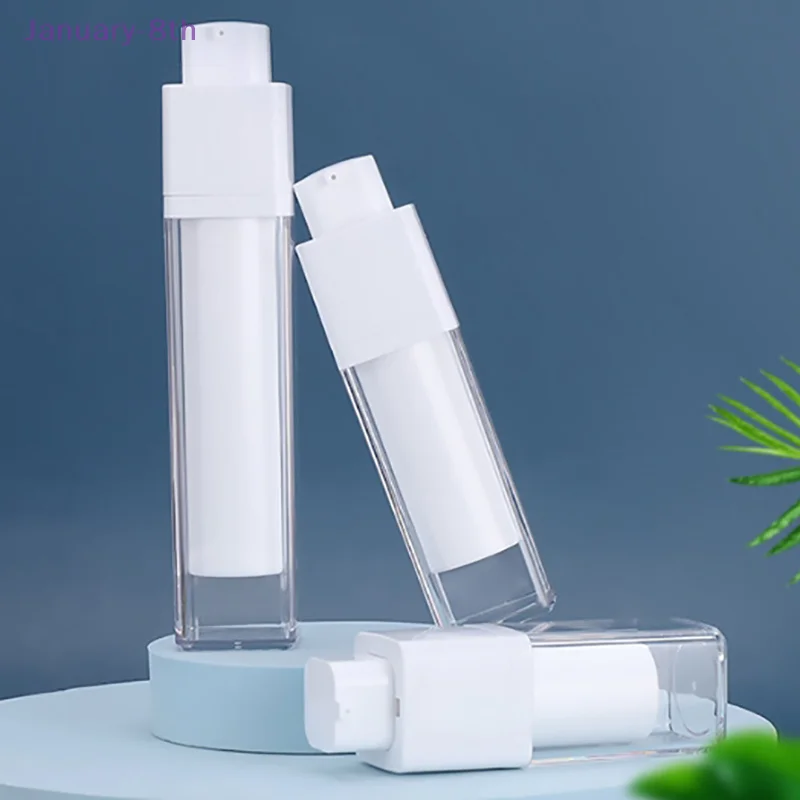 15-50ml Airless สเปรย์ขวดเครื่องสําอางค์รีฟิลครีมโลชั่น Jar ปั๊มสูญญากาศสเปรย์ขวดน้ําขวด