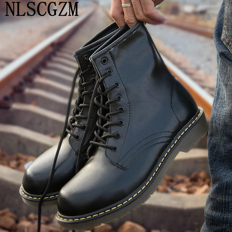 Snow Boots Ankle Boots for Men Male Leather Casual Shoes Winter Boots Men Black Shoes Luxury Designer Shoes Zapatos De Hombre