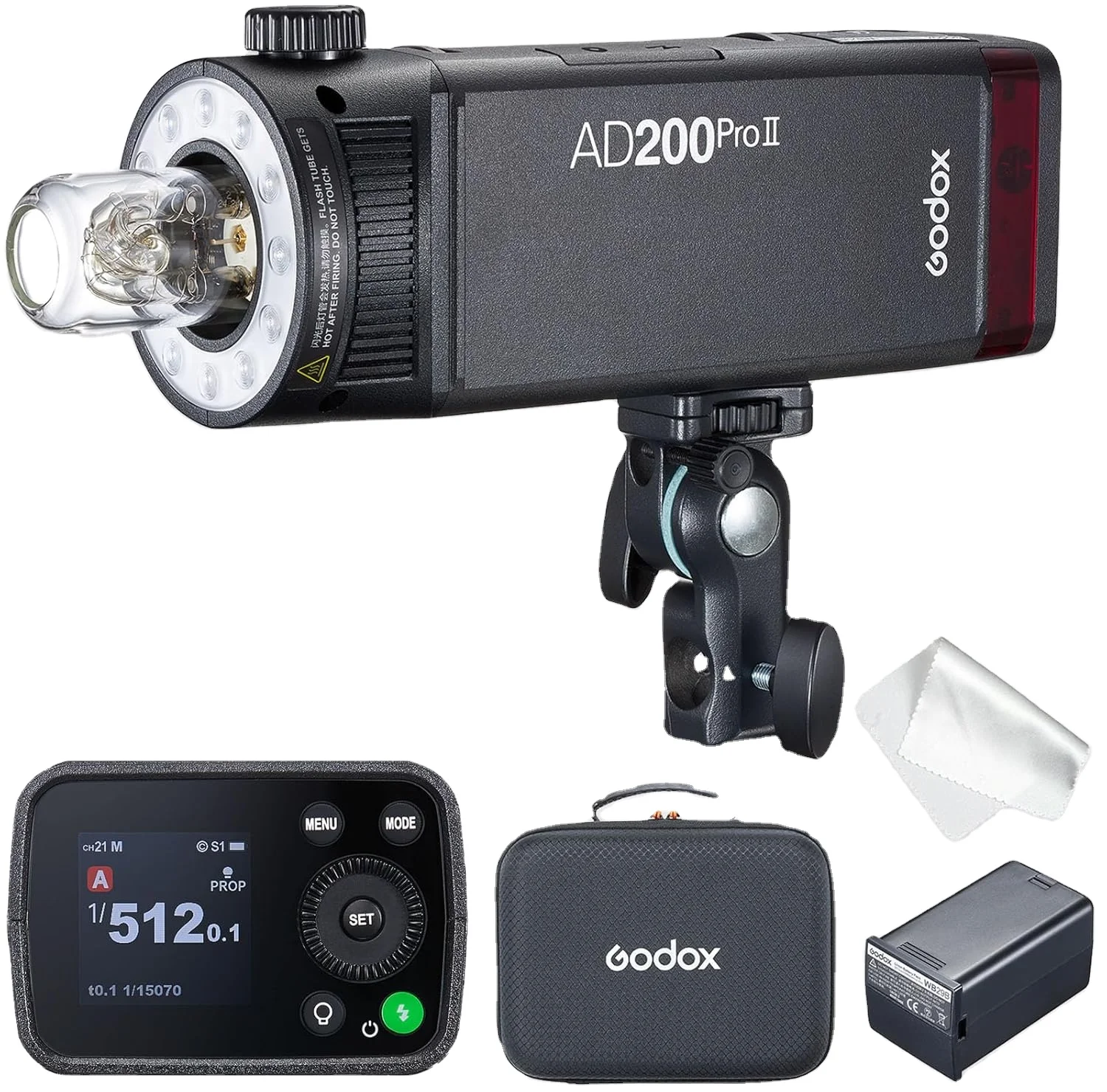 AD200 Pro II Godox AD200Pro II Godox AD200ProII, One Click Sync X3, Optimized Flash Head, Dual Color Light Emitting Diode