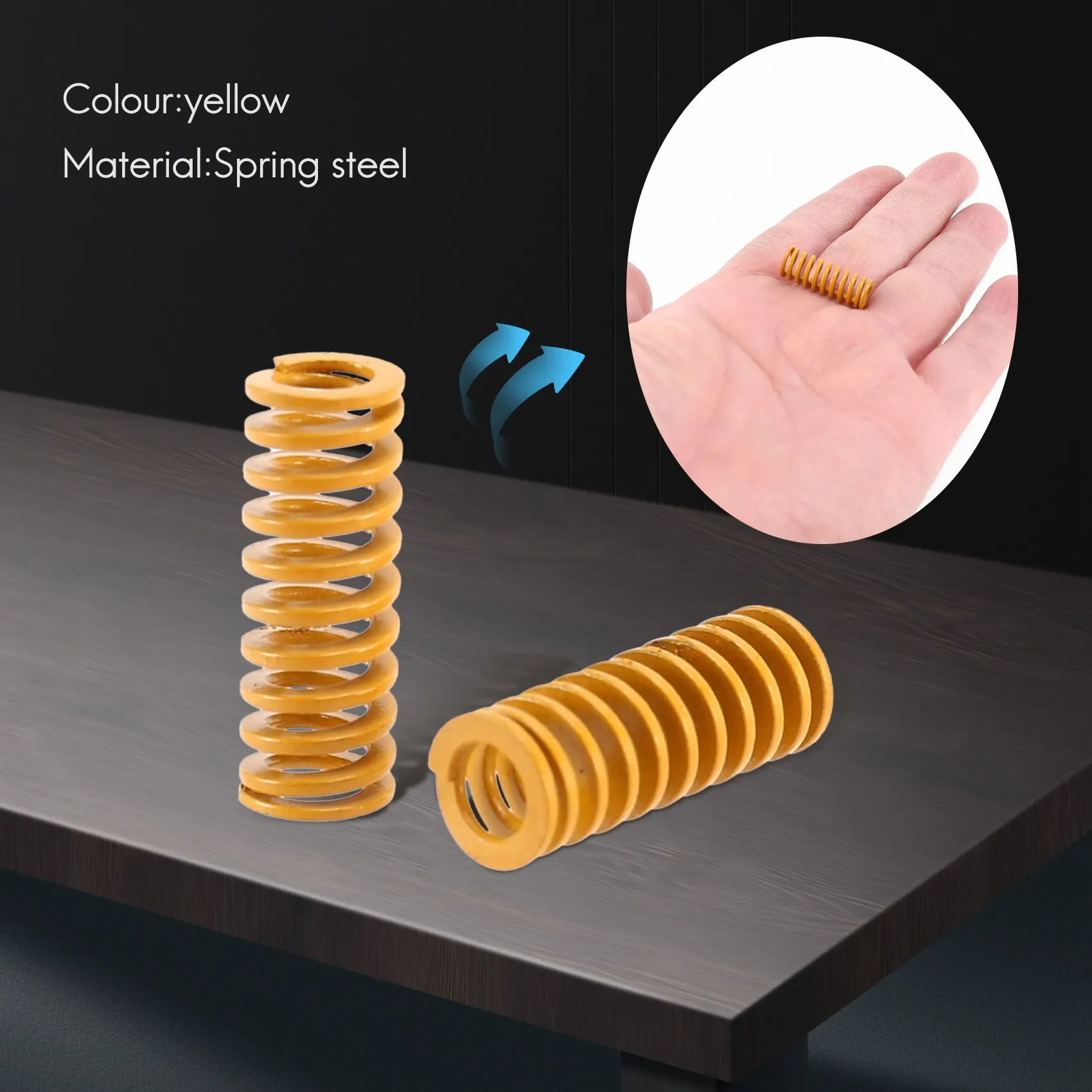 ABAH-8Mm Od 20Mm Long Light Load Compression Mould Die Spring Yellow Compression Mould Die Spring For The Ender 3S Bed 20Pcs
