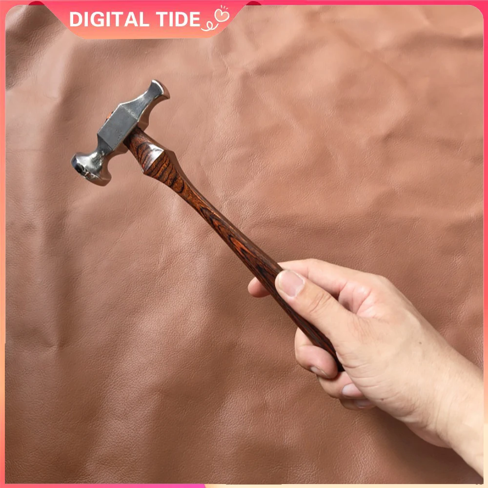 Professional Leather Stitching Hammer - Mirror Polished Head for Leathercraft, Jewelry Making & Metal Chasing Hammer 4Cr13 Steel